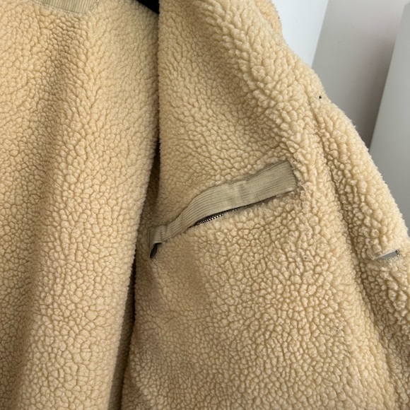 L.L. Bean Men’s XL Corduroy Barn Jacket – Y2K Style, Fleece-Lined, Cream - Picture 4 of 8